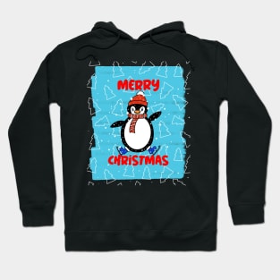 CHRISTMAS Sweater Skating Penguin Hoodie